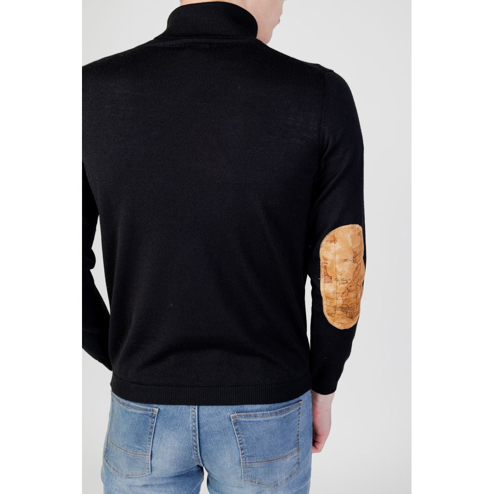 Alviero Martini Prima Classe Rollkragenpullover aus schwarzer Viskose