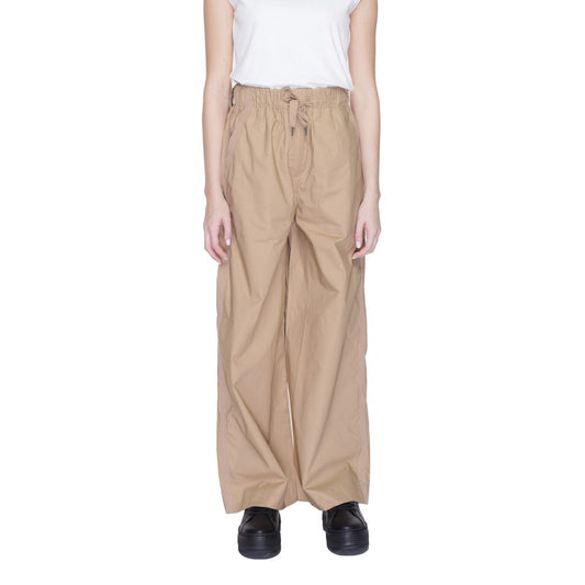 Blauer Beige Baumwollhose