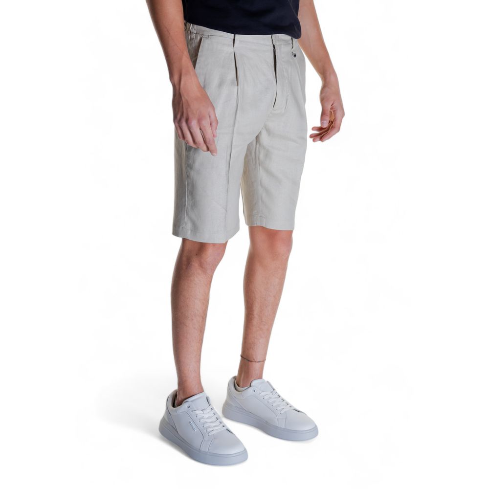 Antony Morato Beige Leinen-Bermuda