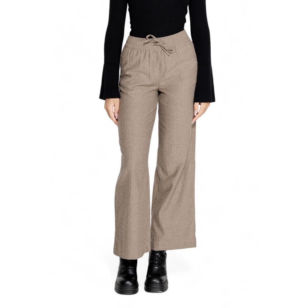 Jacqueline De Yong Braune Baumwollhose