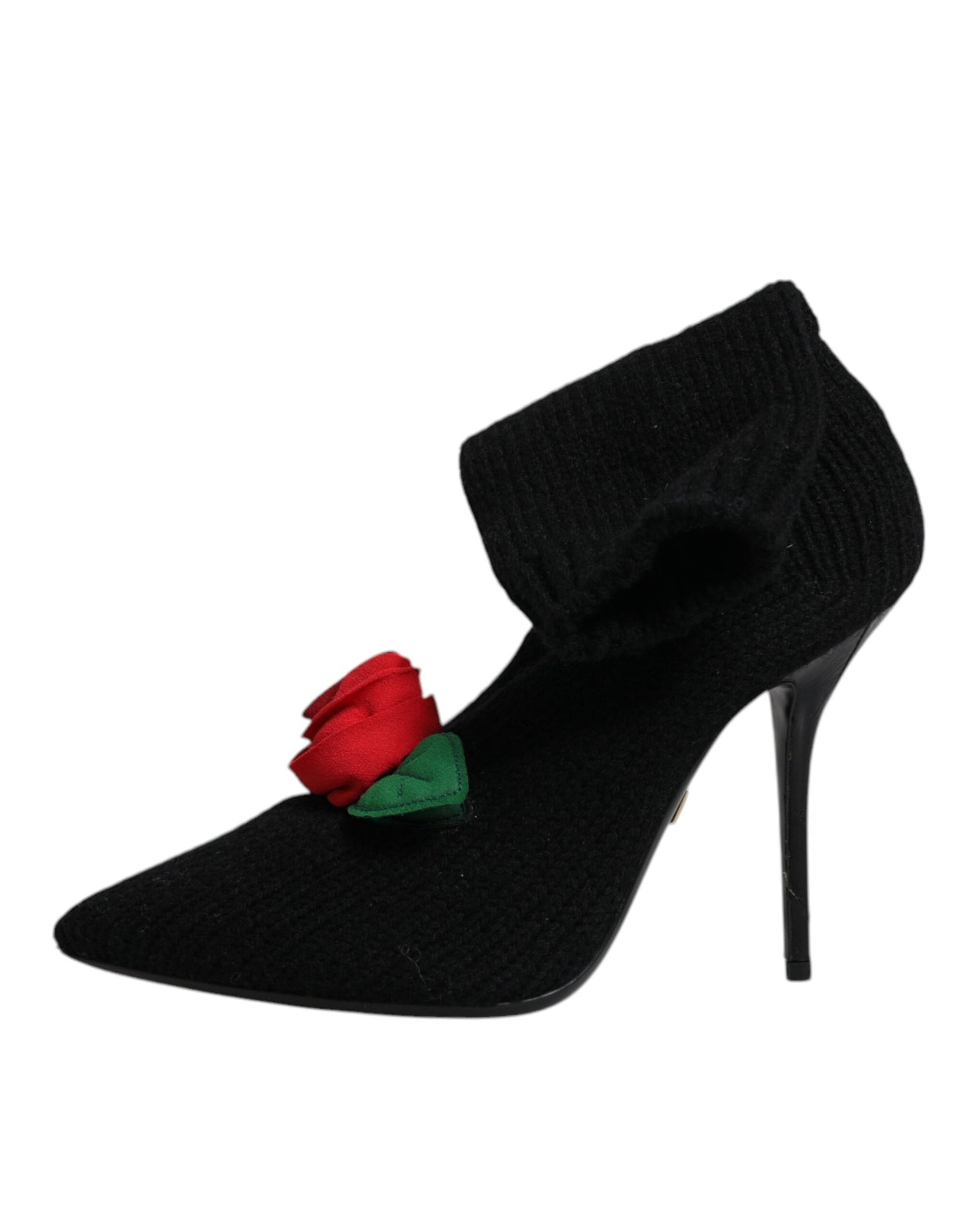 Dolce & Gabbana Schwarze Stiletto-Absätze, wadenlange Stiefel