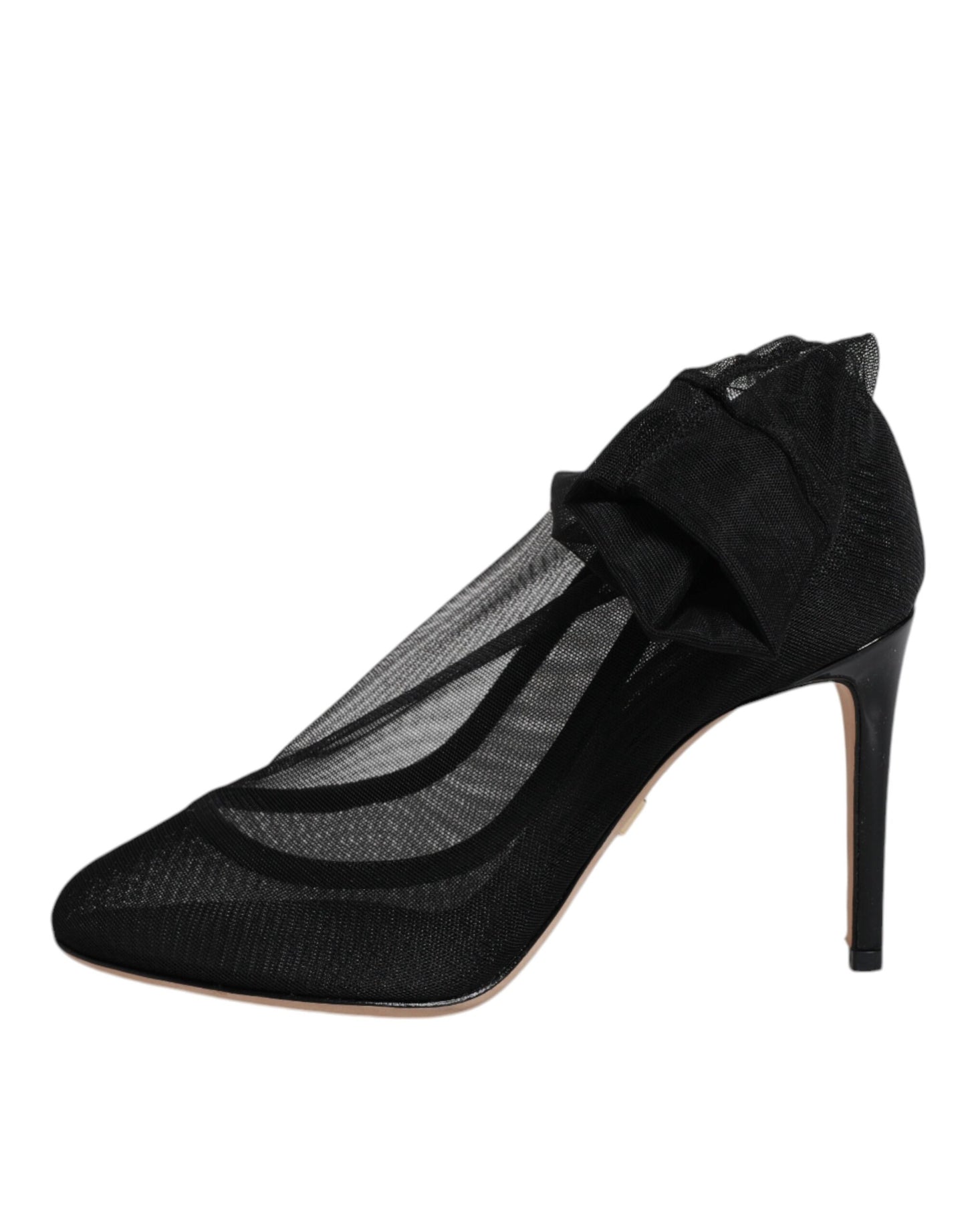 Dolce & Gabbana – Schwarze Stiefel im Sockenstil aus Nylonnetz