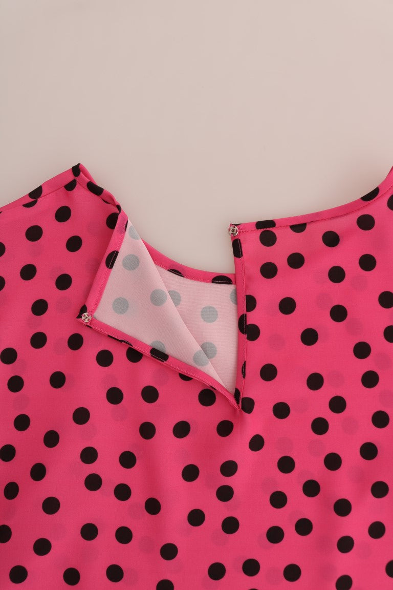 Dolce & Gabbana – Seidenbluse mit rosa Punkten