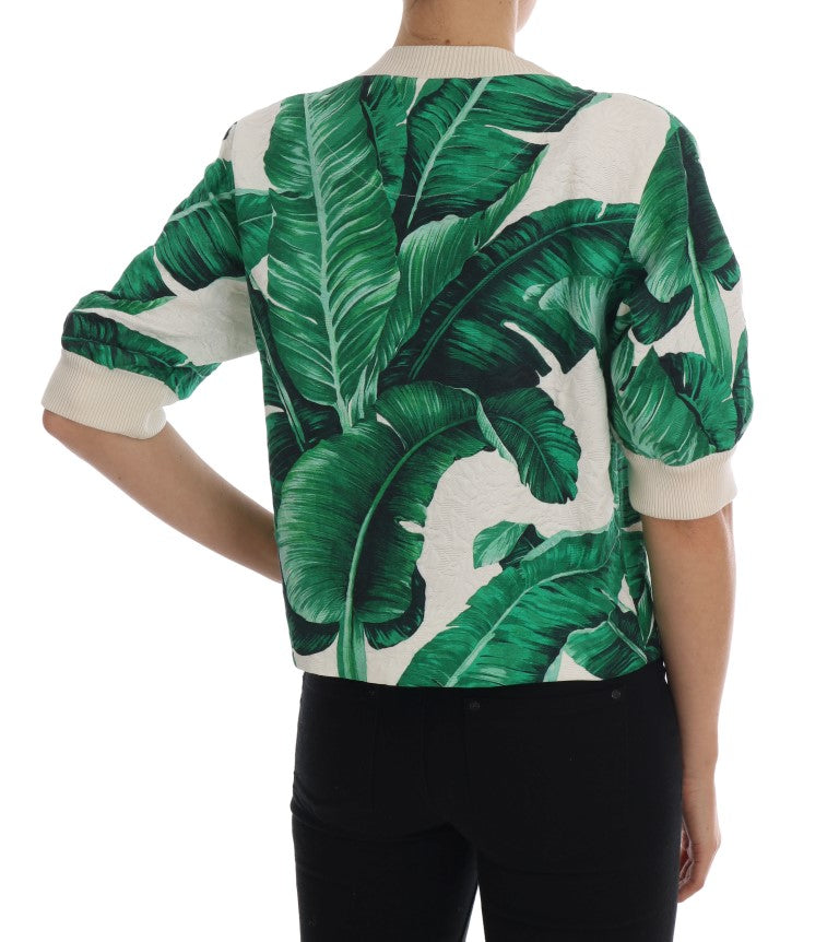 Dolce & Gabbana – Pullover mit Rundhalsausschnitt und Pailletten in Ananas- und Bananenform