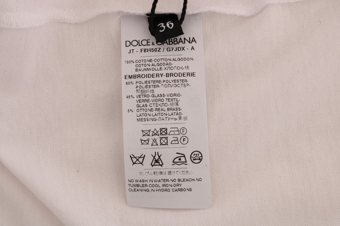 Dolce & Gabbana – Weißes Märchen-T-Shirt aus Baumwolle