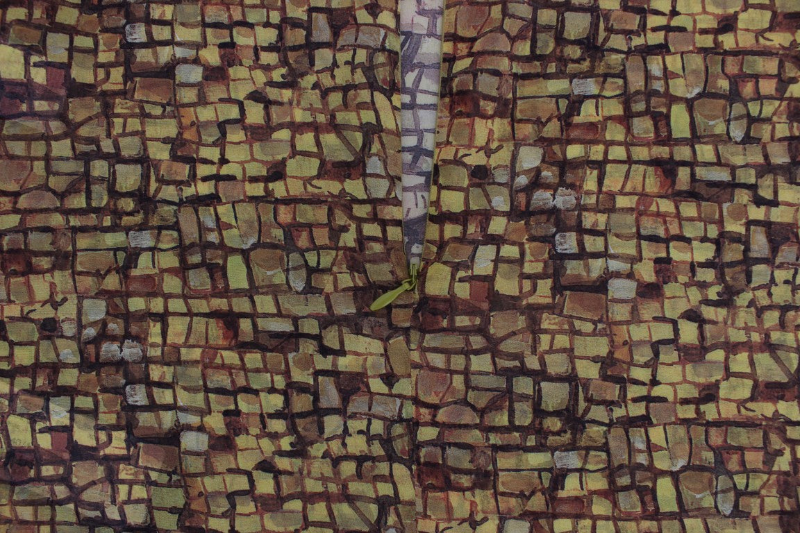 Dolce & Gabbana – Mehrfarbiges Seidenblusen-T-Shirt mit Mosaik-Print