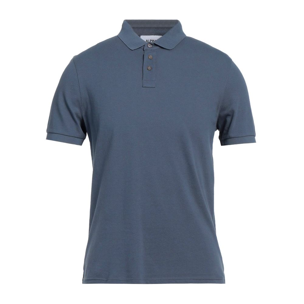 Blaues Poloshirt aus Baumwolle von Alpha Studio