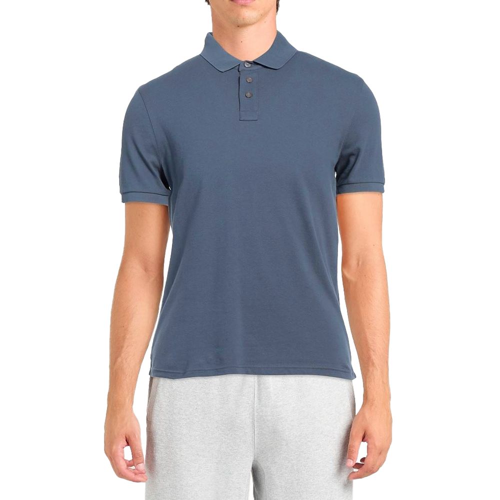 Blaues Poloshirt aus Baumwolle von Alpha Studio