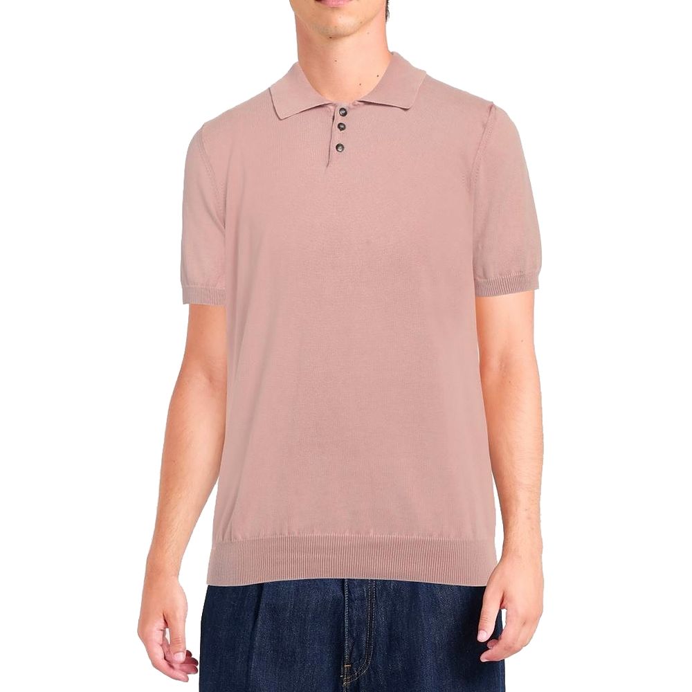 Alpha Studio Poloshirt aus rosa Baumwolle