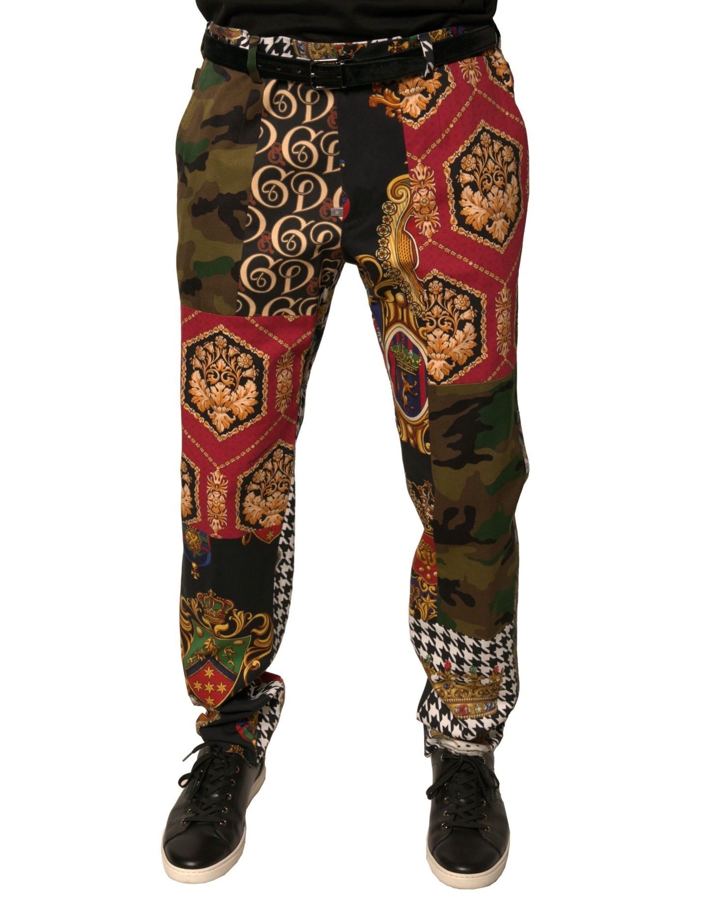 Dolce & Gabbana Mehrfarbige Patchwork-Anzughose für Herren