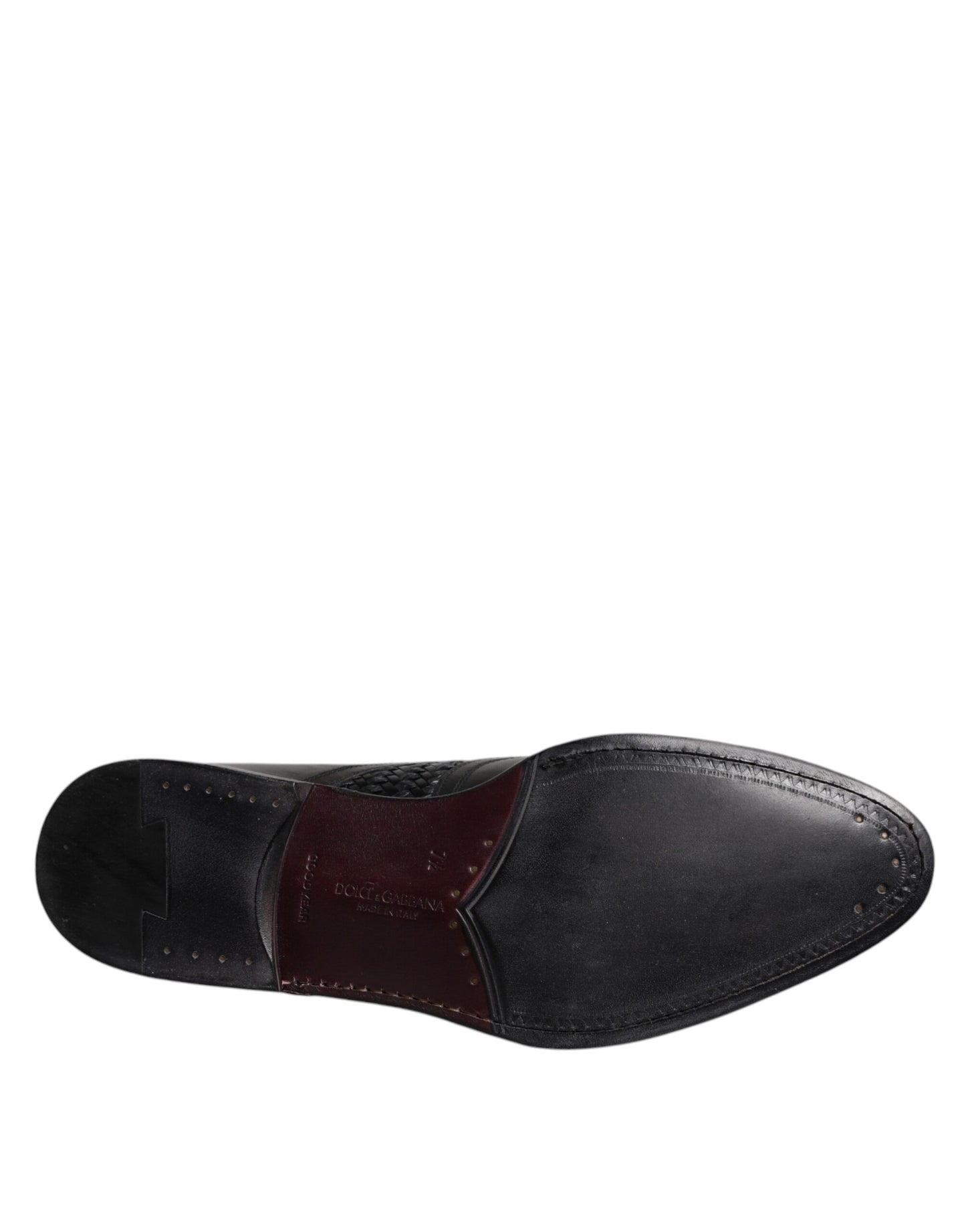 Dolce & Gabbana – Derby-Schuhe aus schwarzem Leder mit Flügelkappe und Schnürung für formelle Anlässe