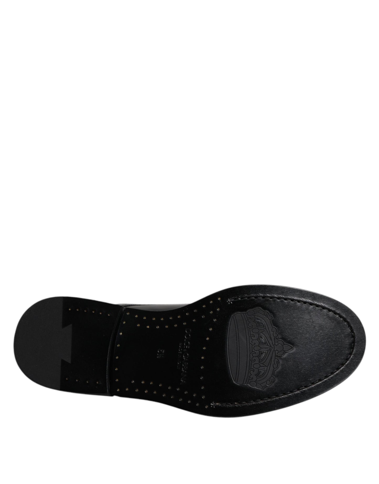 Dolce & Gabbana – Derby-Schnürschuhe aus schwarzem Lackleder