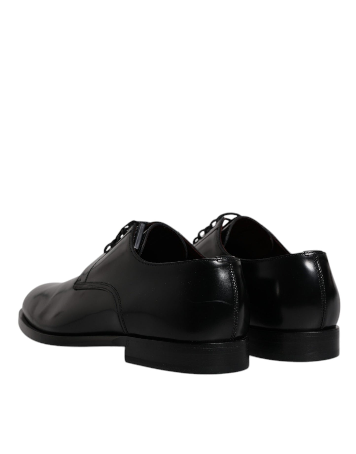 Dolce & Gabbana – Derby-Schnürschuhe aus schwarzem Kalbsleder mit Schnürung