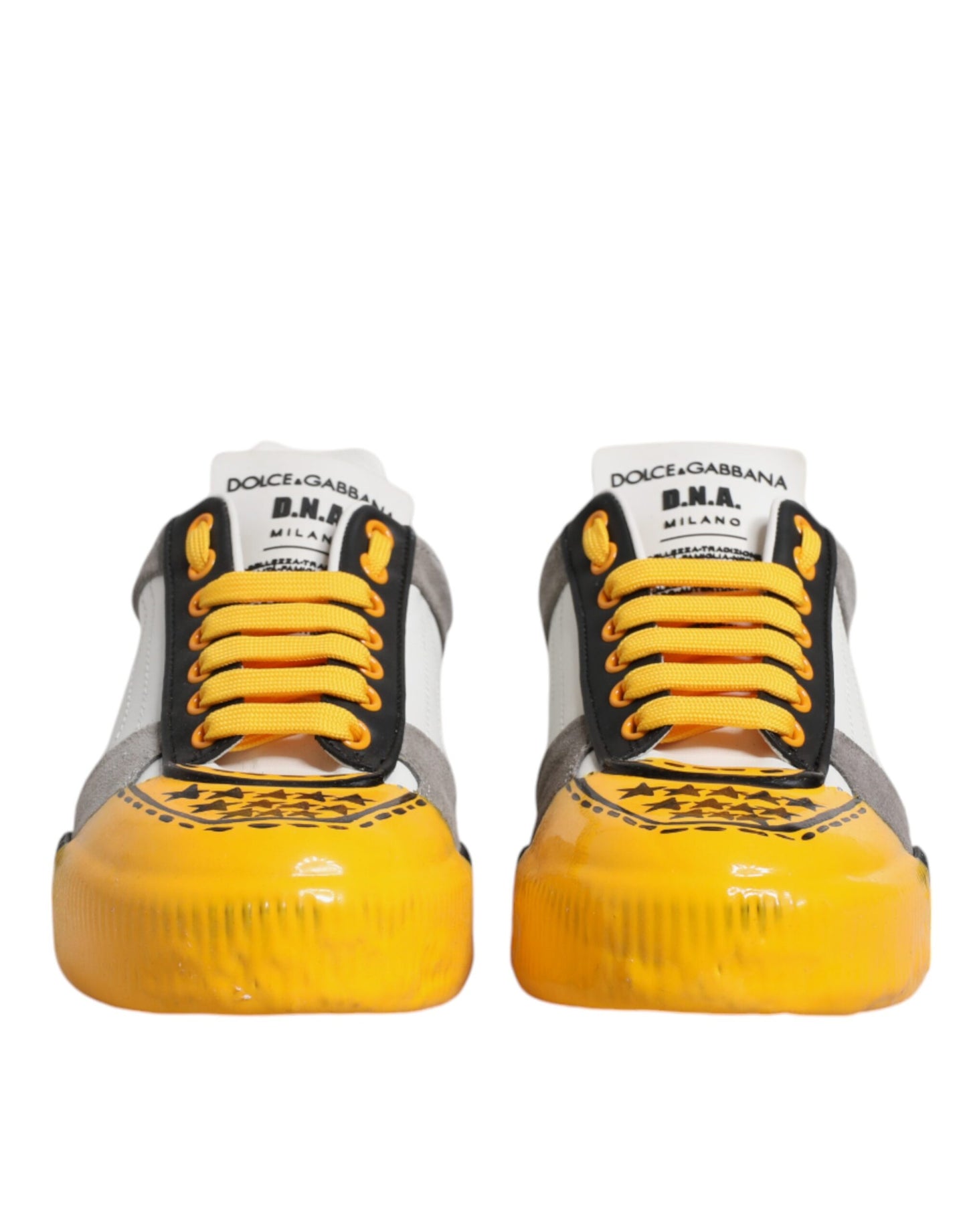 Dolce & Gabbana Mehrfarbige DNA Low Top Sneakers aus Leder