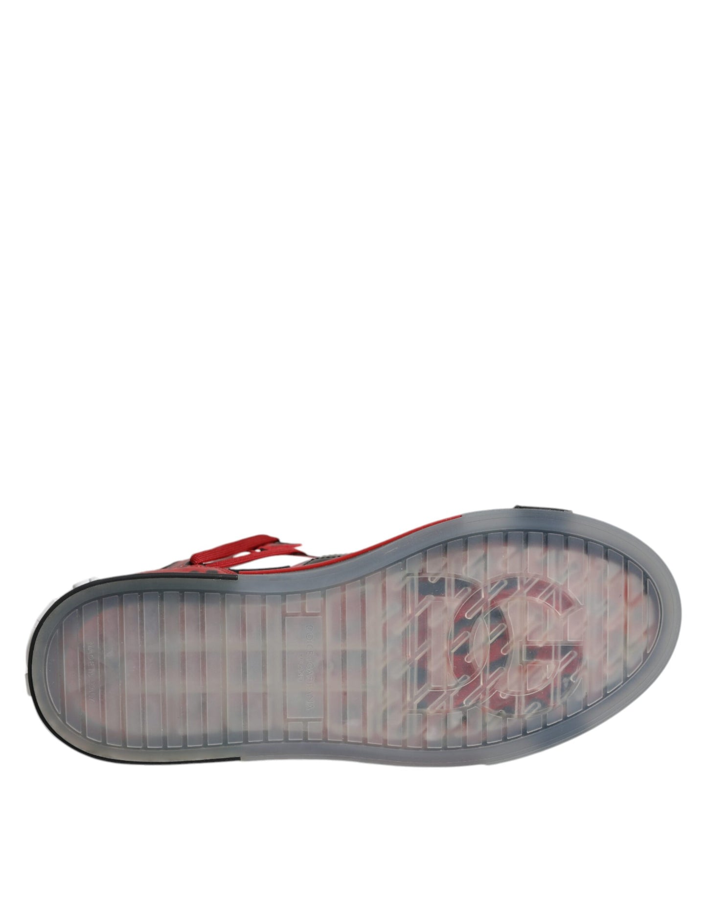 Dolce & Gabbana Mehrfarbige High-Top-Sneakers aus Leder