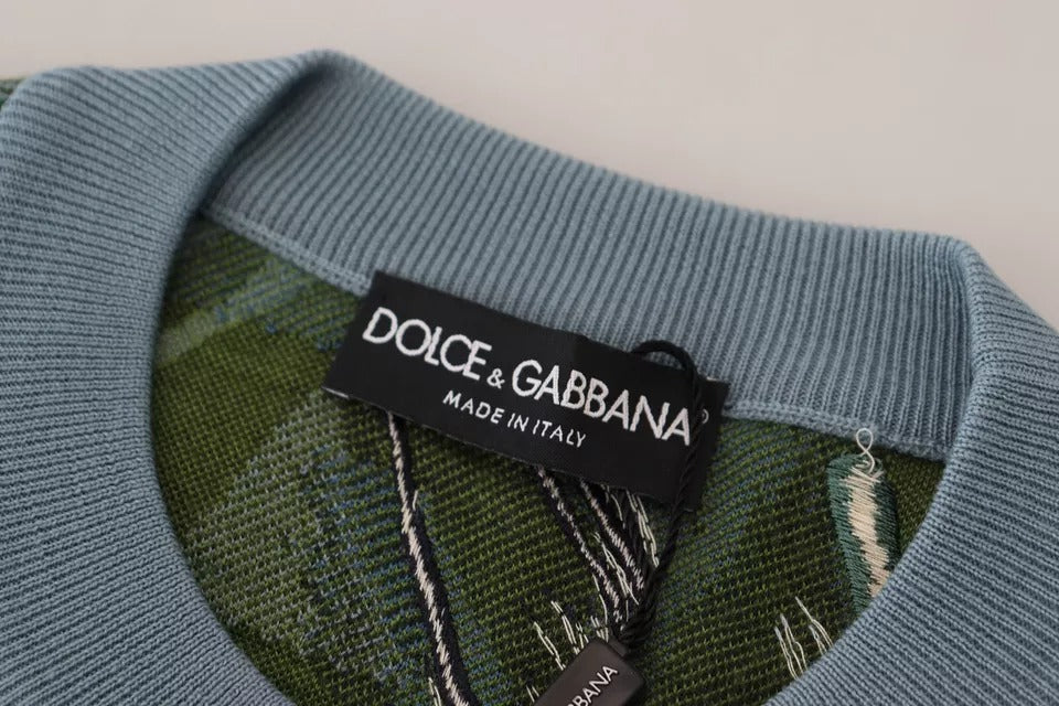Dolce & Gabbana Jungle Woll-Seidenpullover Logopullover