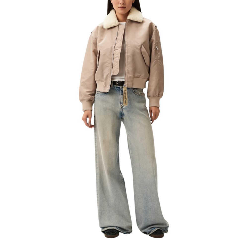 Calvin Klein Jeans Beige Polyester Jacken & Mäntel