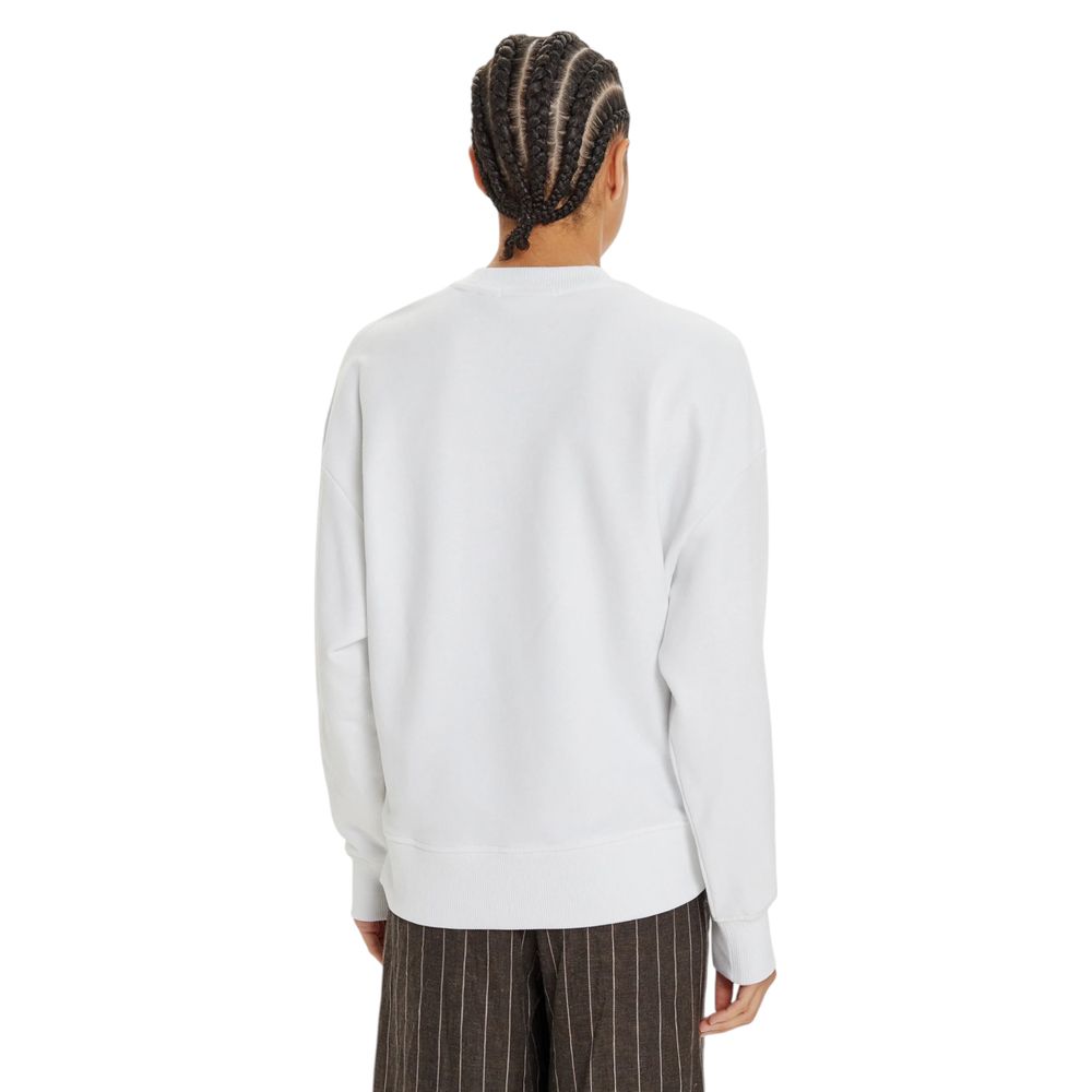 Calvin Klein Jeans – Weißes Sweatshirt aus recycelter Baumwolle