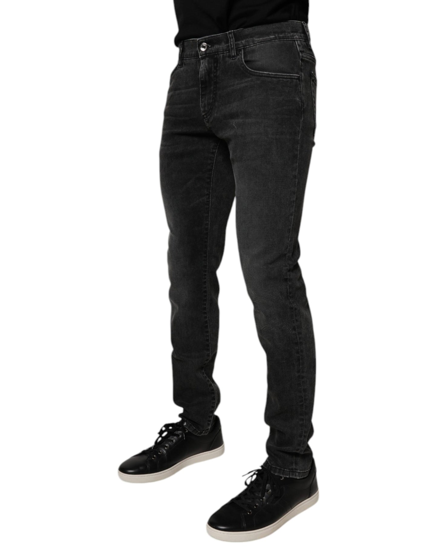 Dolce & Gabbana Schwarze Skinny-Jeans aus Baumwollstretch für Herren