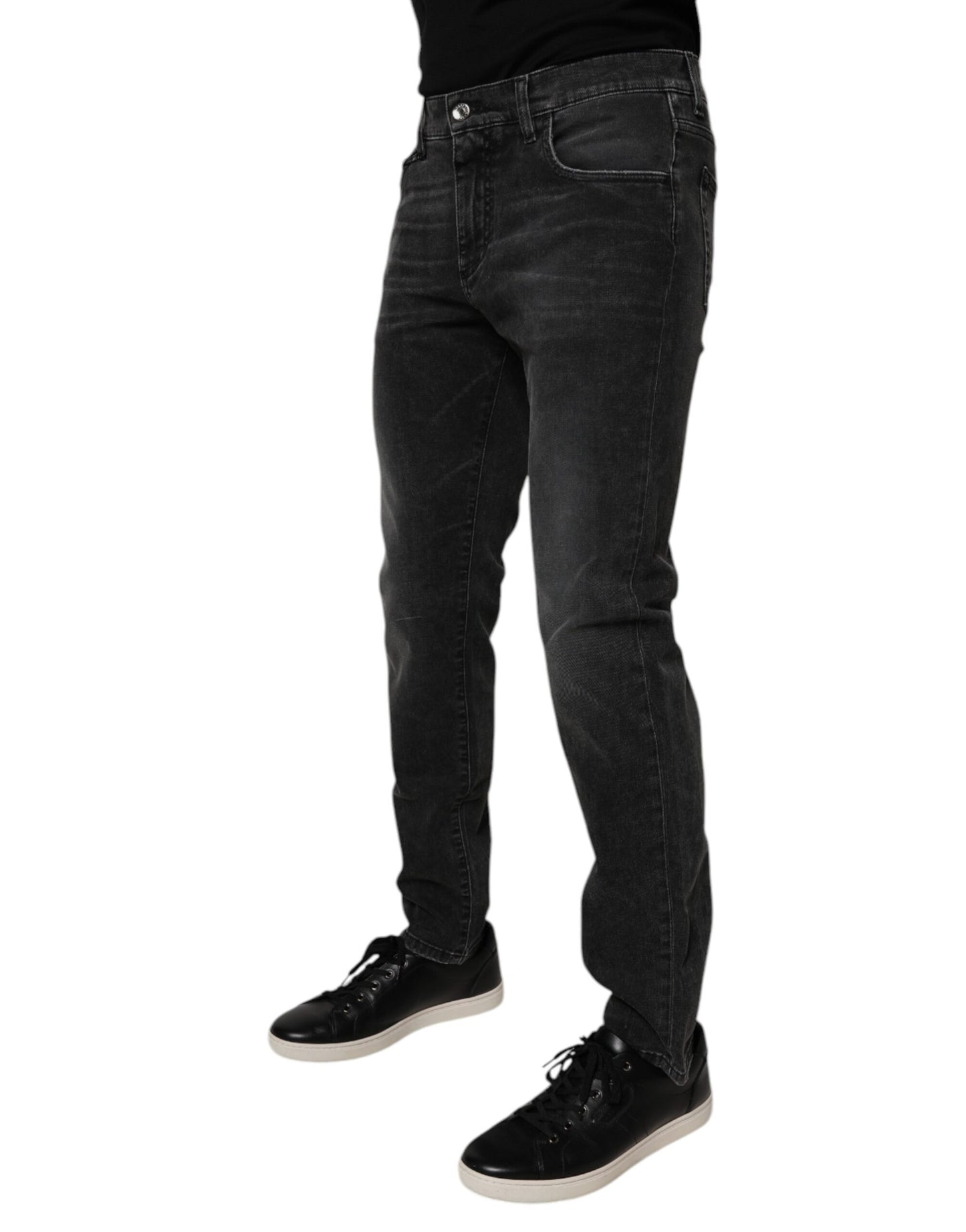 Dolce & Gabbana Schwarze Skinny-Jeans aus Baumwollstretch für Herren