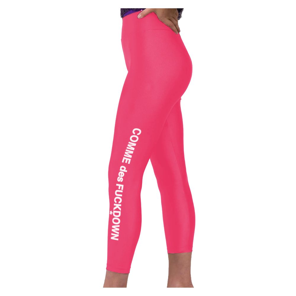 Comme Des Fuckdown Rosa Nylon-Jeans und -Hose