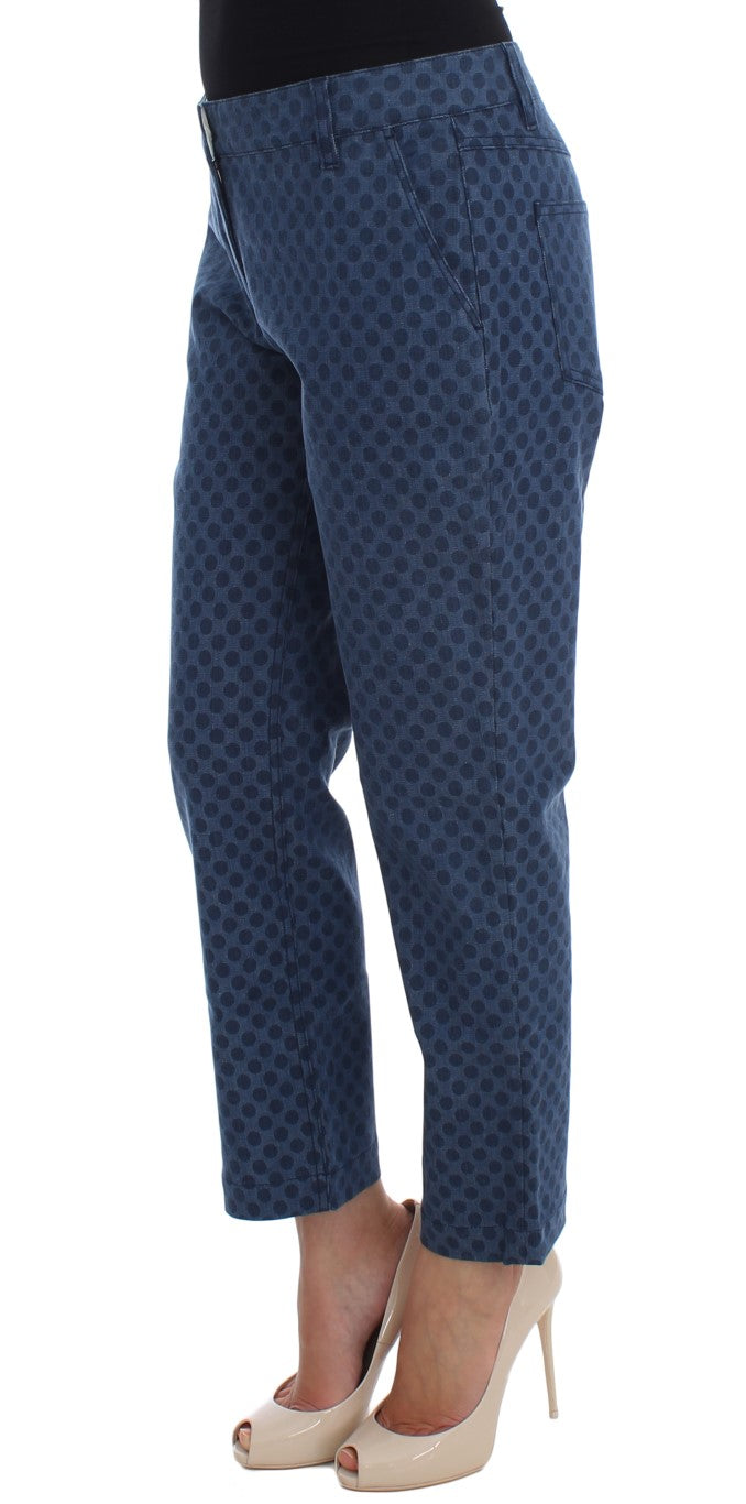 Dolce & Gabbana – Stretch-Caprijeans mit Polka-Punkten