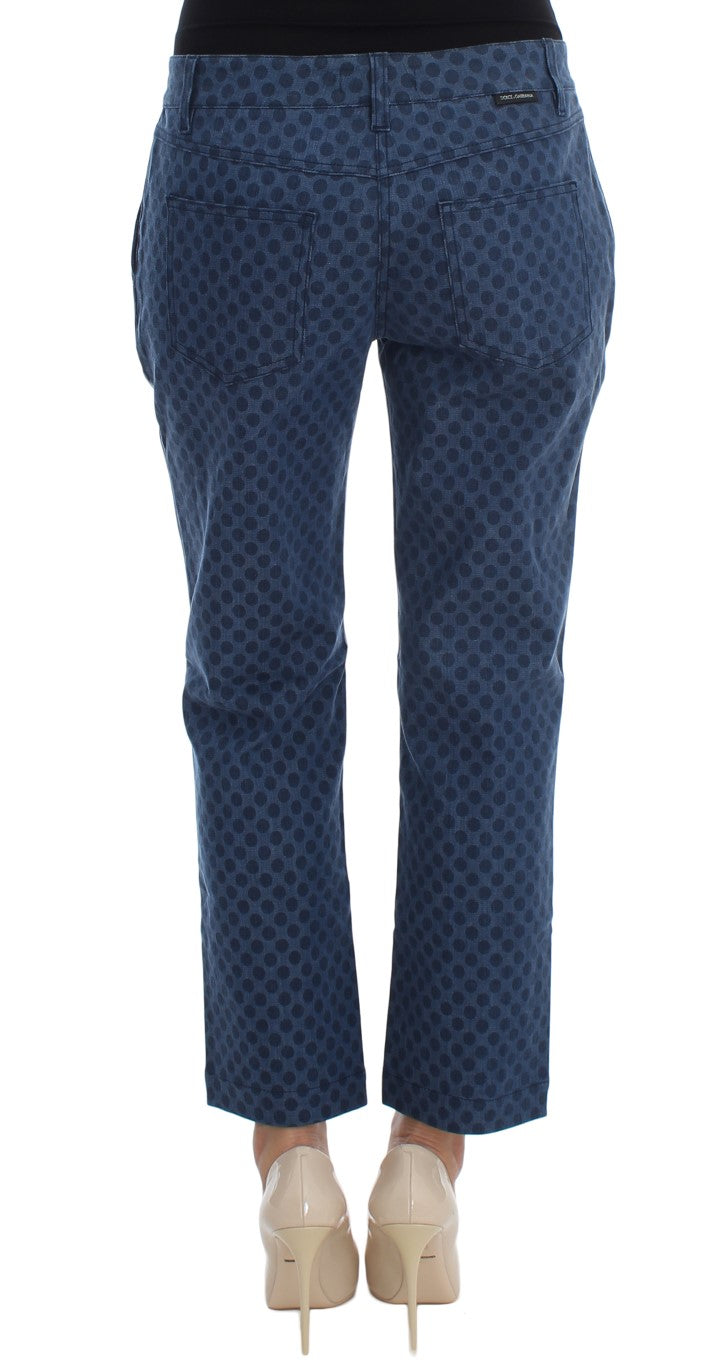 Dolce & Gabbana – Stretch-Caprijeans mit Polka-Punkten