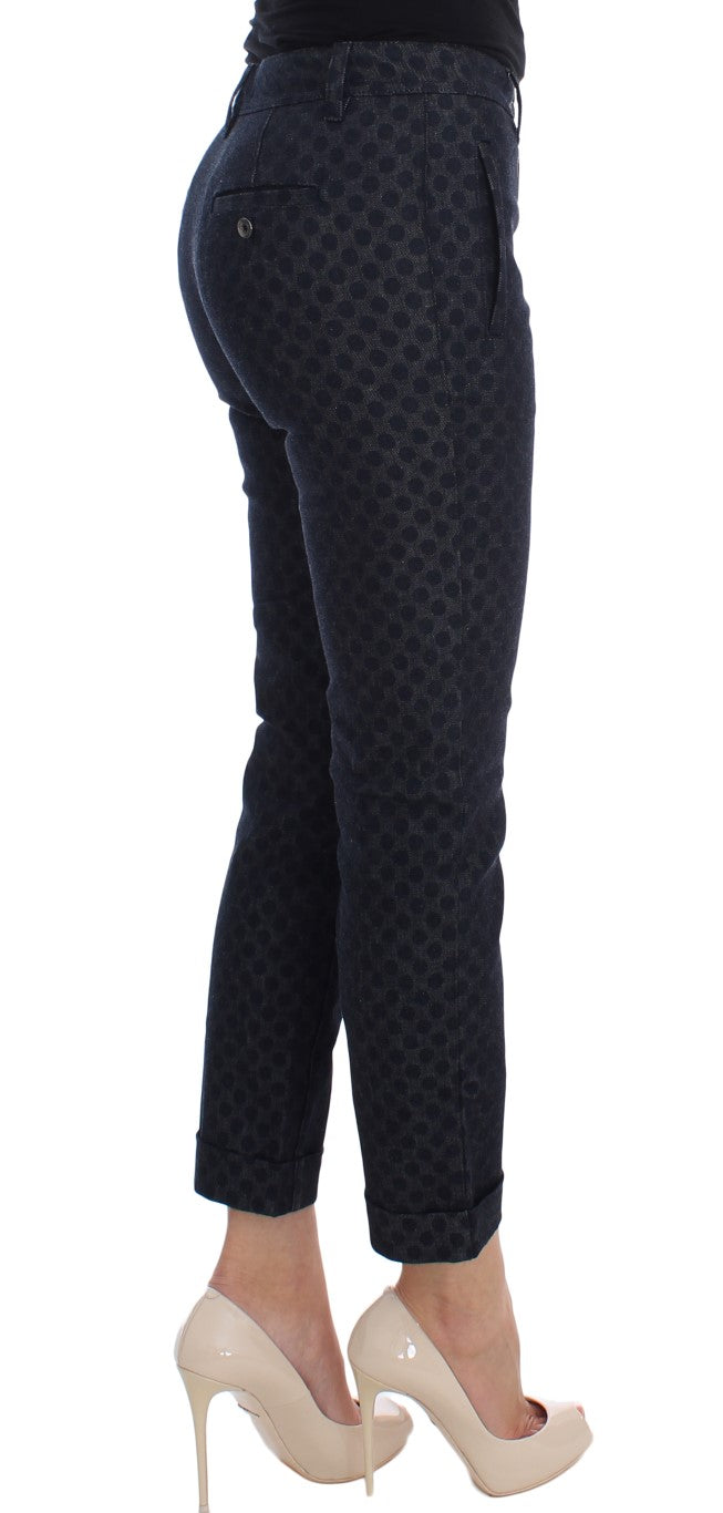 Dolce & Gabbana – Schmale Capri-Jeans mit Punkten