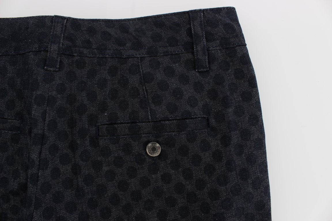 Dolce & Gabbana – Schmale Capri-Jeans mit Punkten