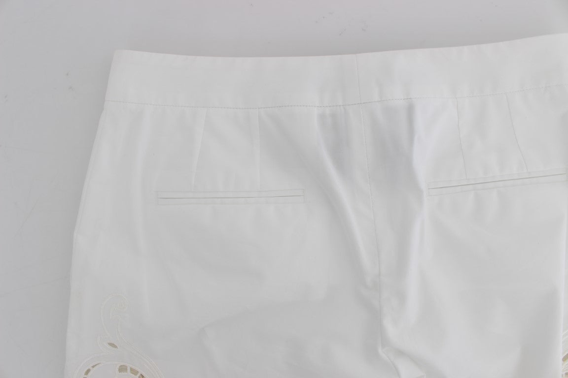 Dolce & Gabbana Weißes Kleid mit Blumenausschnitt und Sicily-Hose