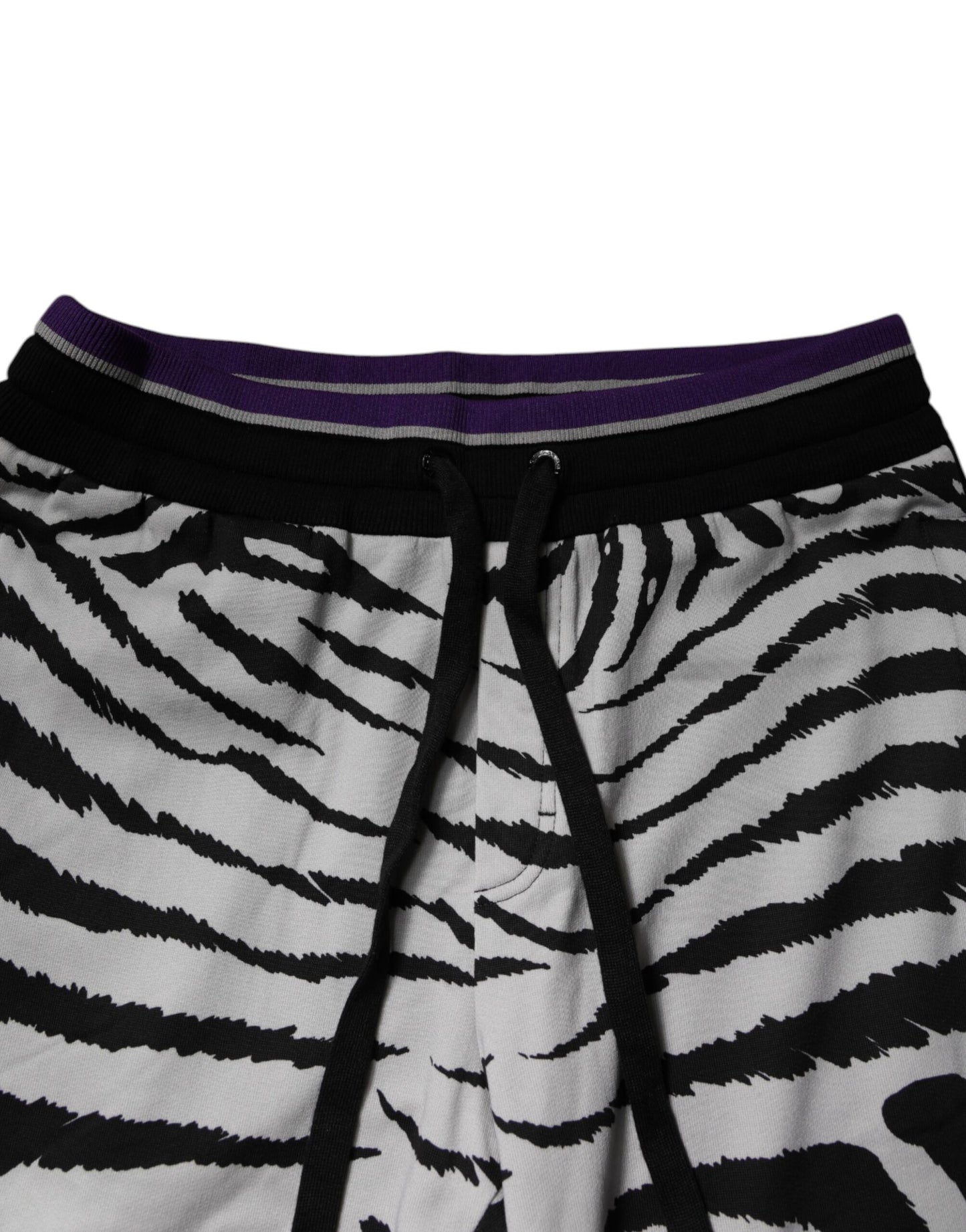Dolce & Gabbana Schwarz Weiß Zebra Männer Jogger Jogginghose Hose