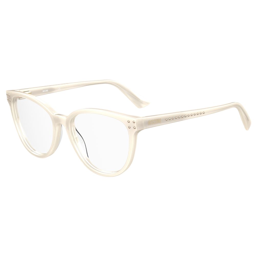 Moschino Cremefarbene Acetatrahmen