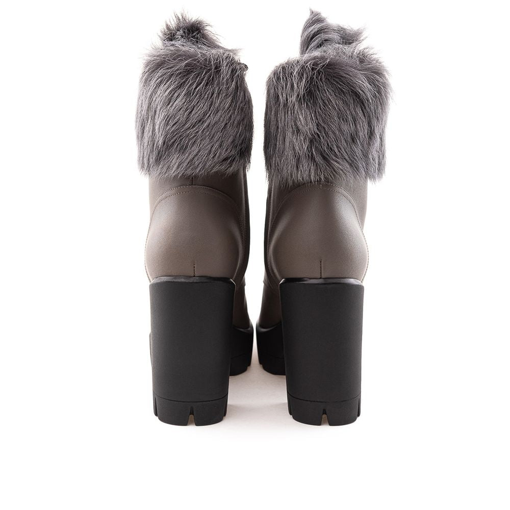 Giuseppe Zanotti, Stiefel aus grauem Öko-Leder