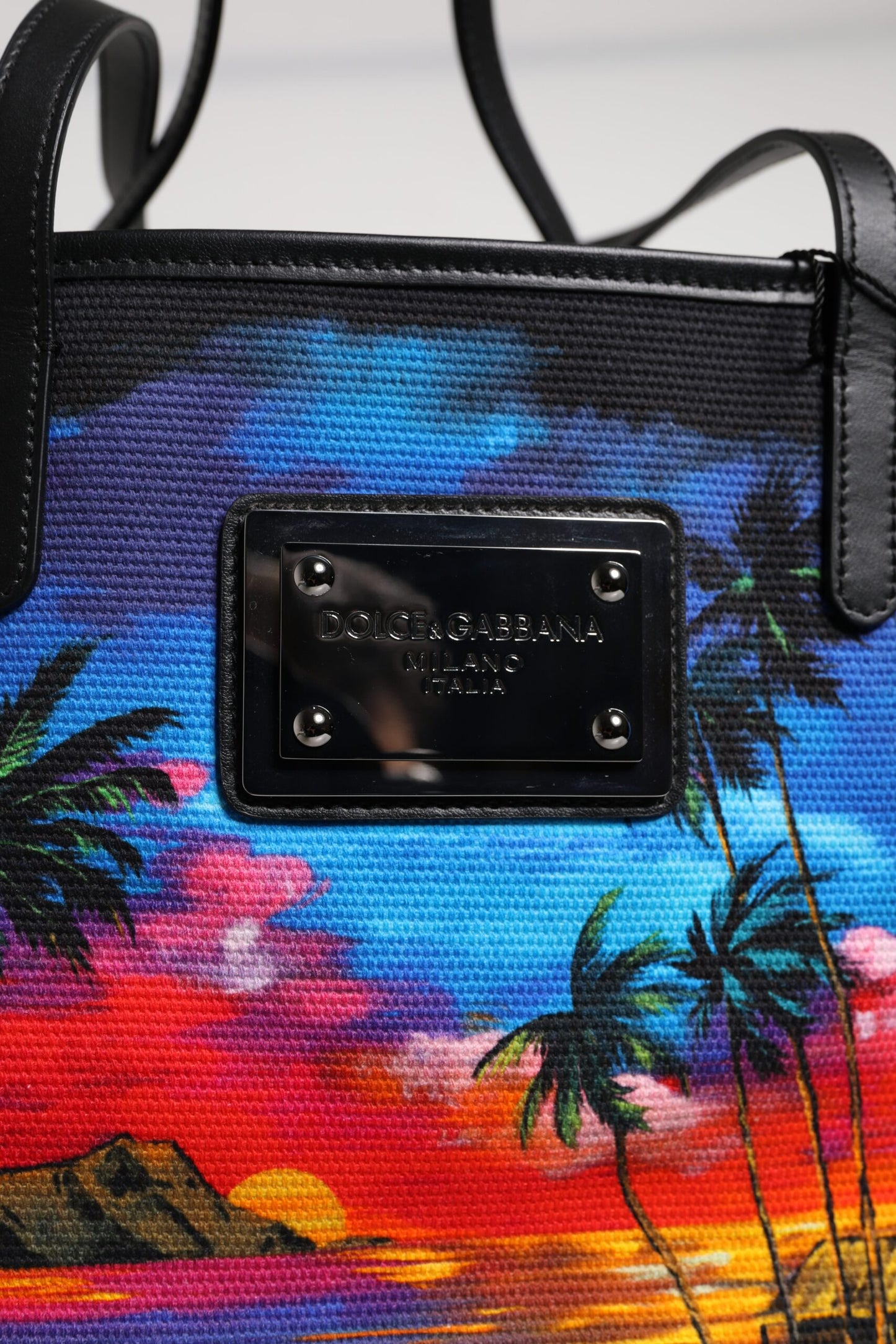 Dolce & Gabbana – Einkaufstasche mit mehrfarbigem Grafikdruck und Tragegriff oben