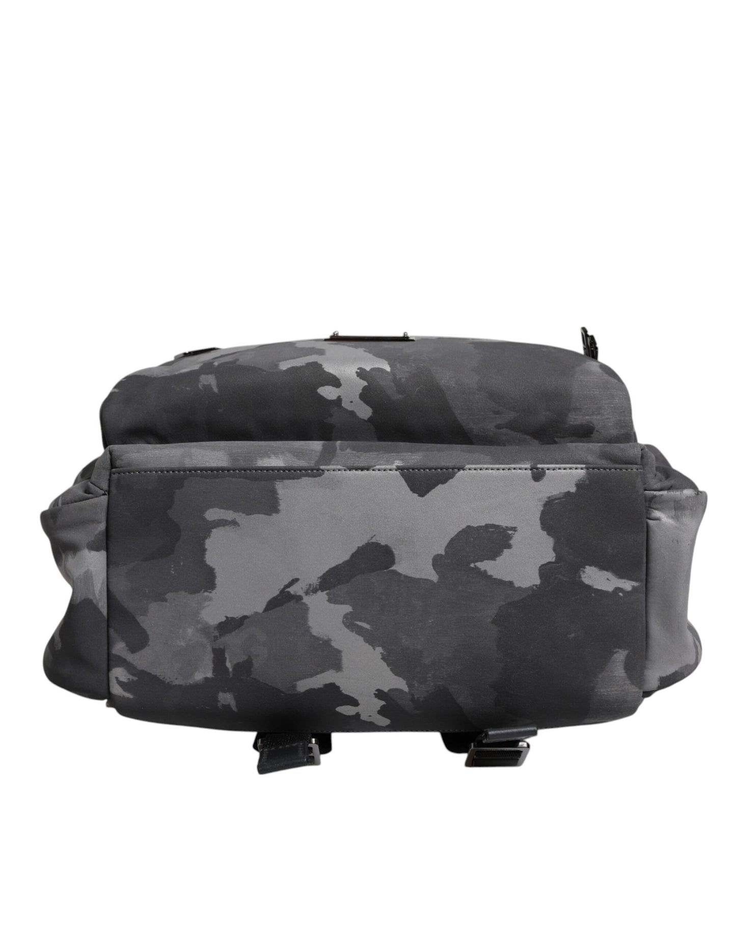 Dolce & Gabbana Rucksacktasche aus grauer Baumwolle mit Camouflage-Logo