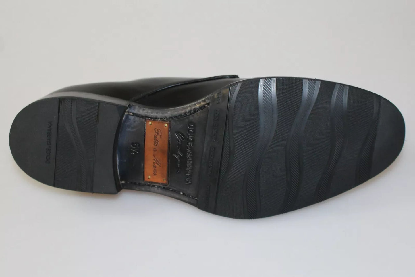 Dolce & Gabbana SARTORIA Handgefertigte Schuhe aus schwarzem Leder