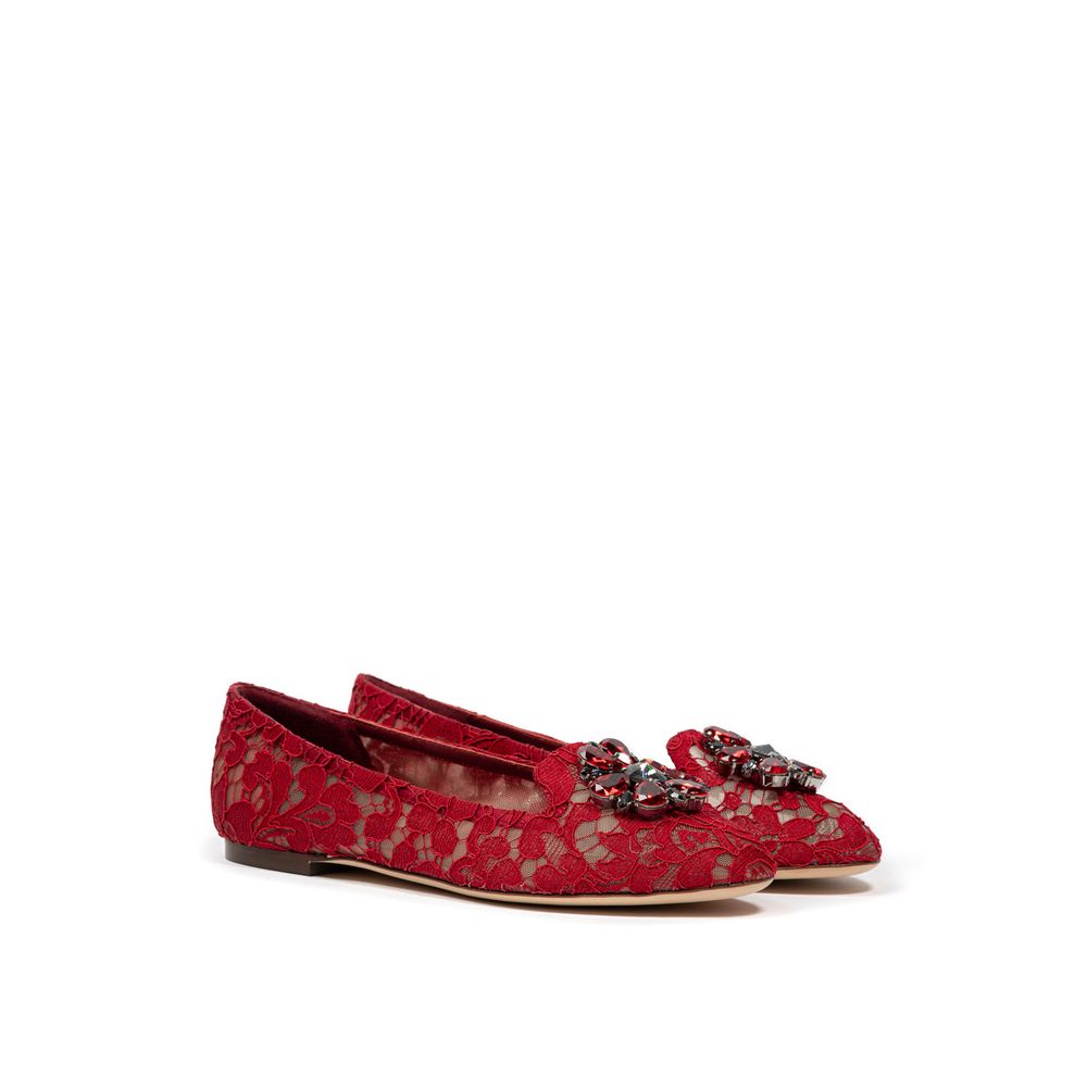 Dolce & Gabbana Rote Ballerinas aus Viskose