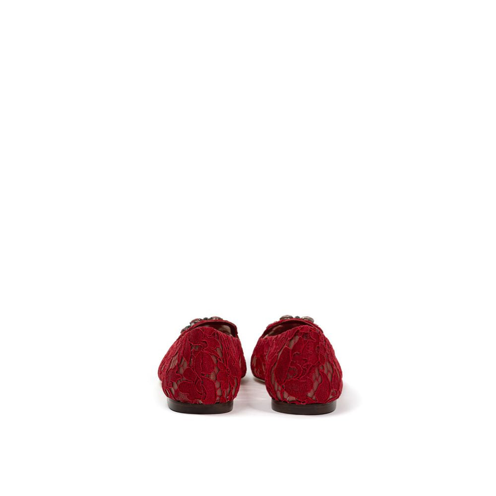 Dolce & Gabbana Rote Ballerinas aus Viskose