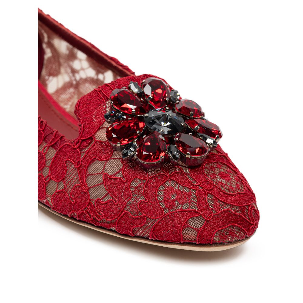 Dolce & Gabbana Rote Ballerinas aus Viskose
