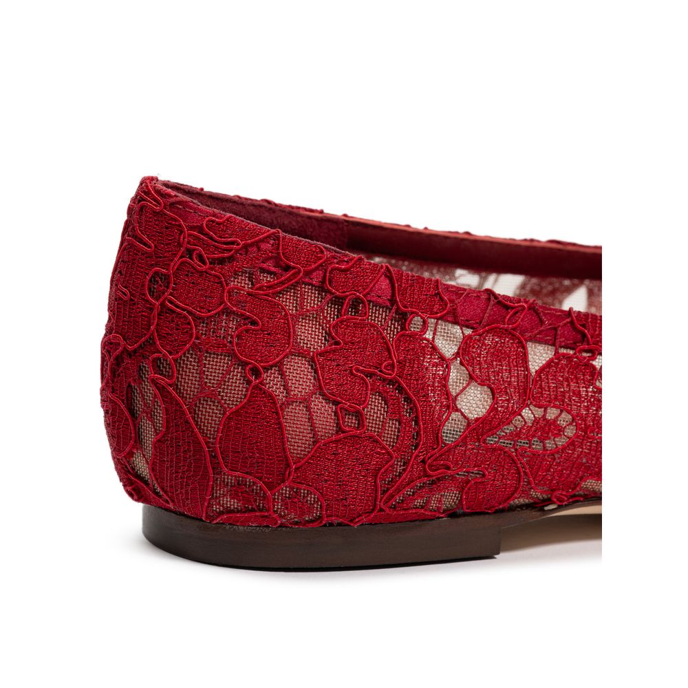 Dolce & Gabbana Rote Ballerinas aus Viskose