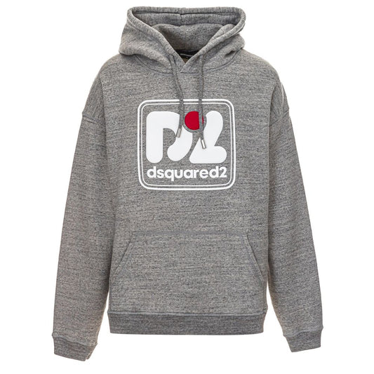 Dsquared² Grauer Kapuzenpullover aus Baumwolle