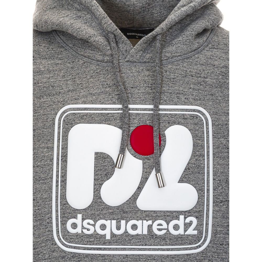 Dsquared² Grauer Kapuzenpullover aus Baumwolle
