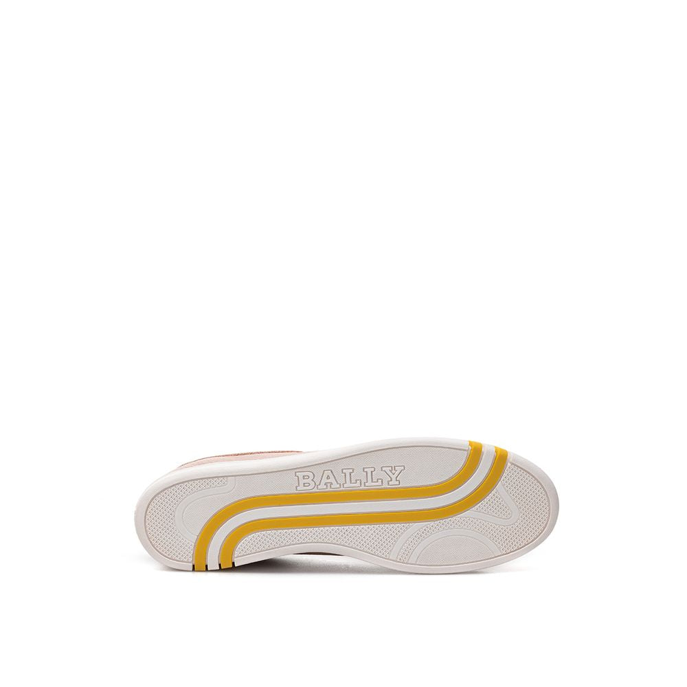Bally Elegante rosa Sneakers aus Baumwollleder