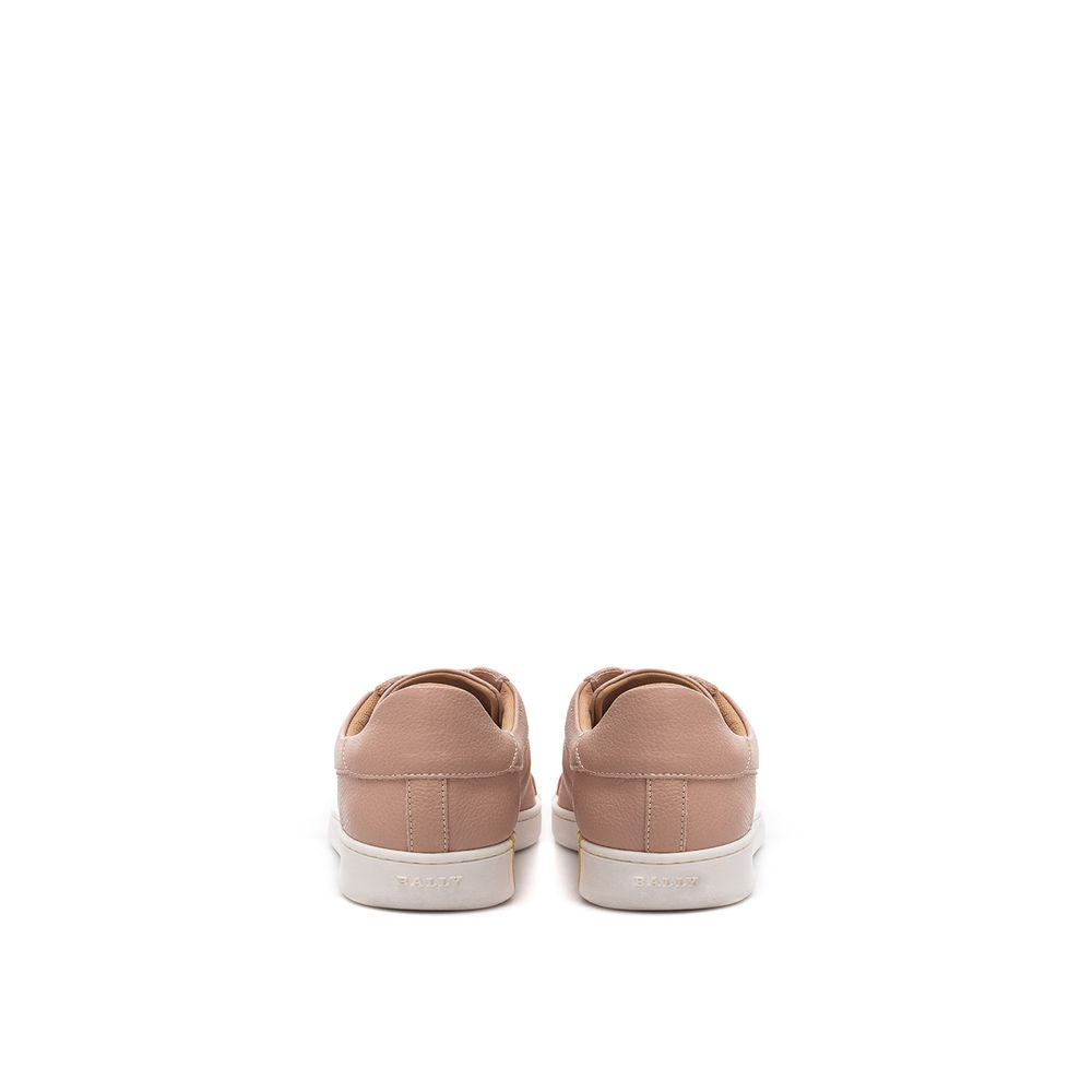 Bally Elegante rosa Sneakers aus Baumwollleder