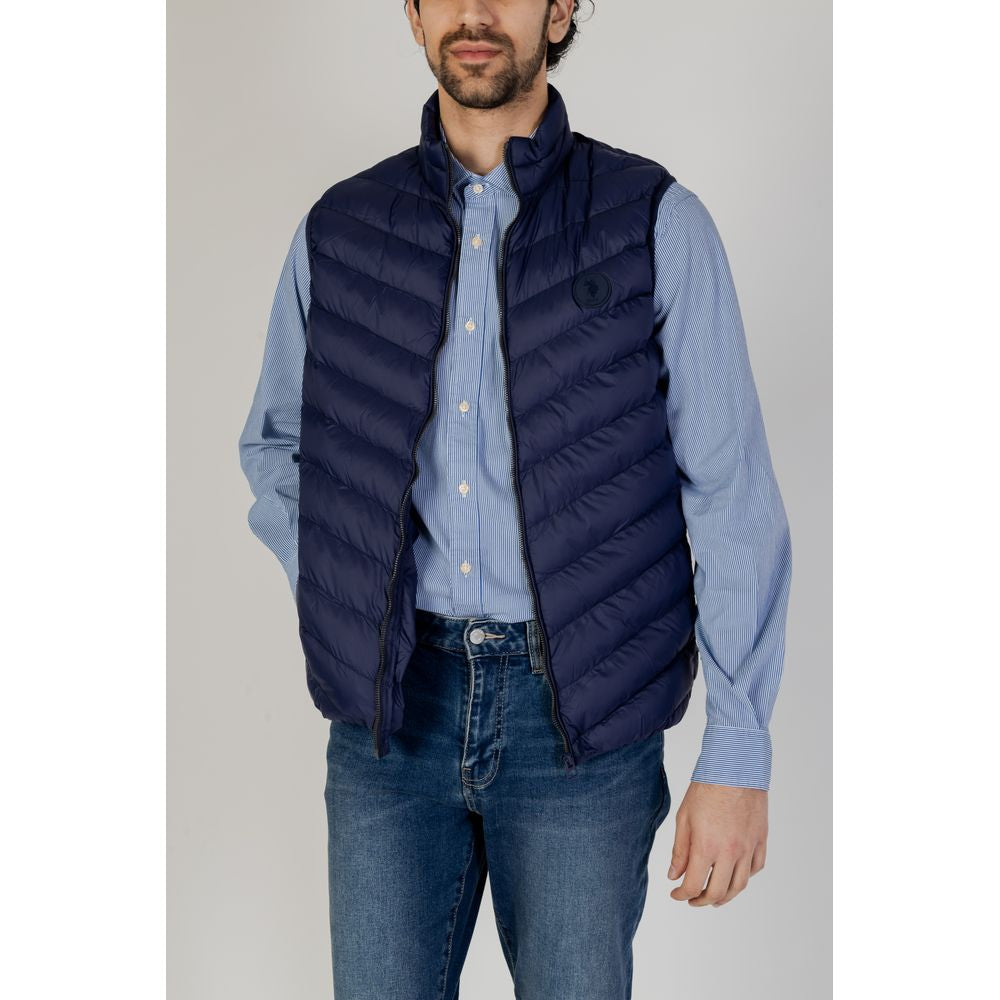 US POLO ASSN. Blaue ärmellose Jacke aus Polyamid