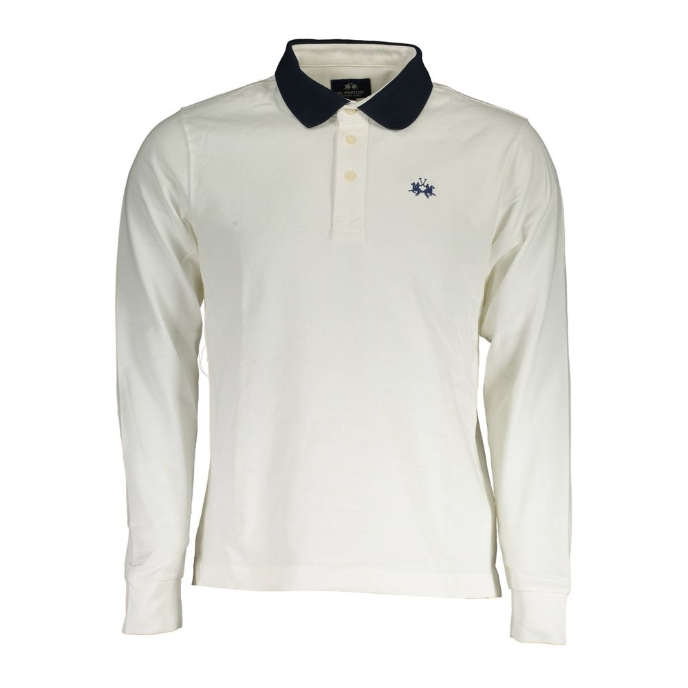 La Martina Weißes Herren-Poloshirt aus Baumwolle