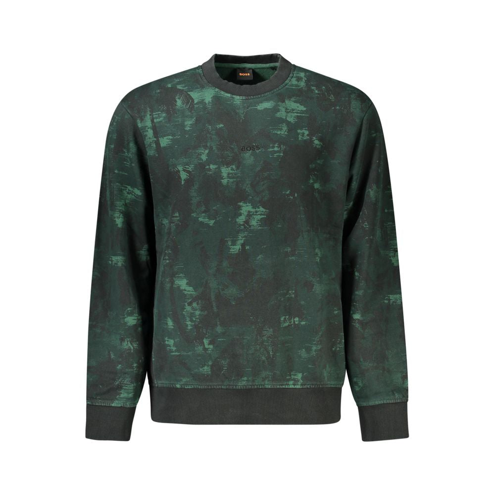 Hugo Boss Grüner Baumwollpullover für Herren