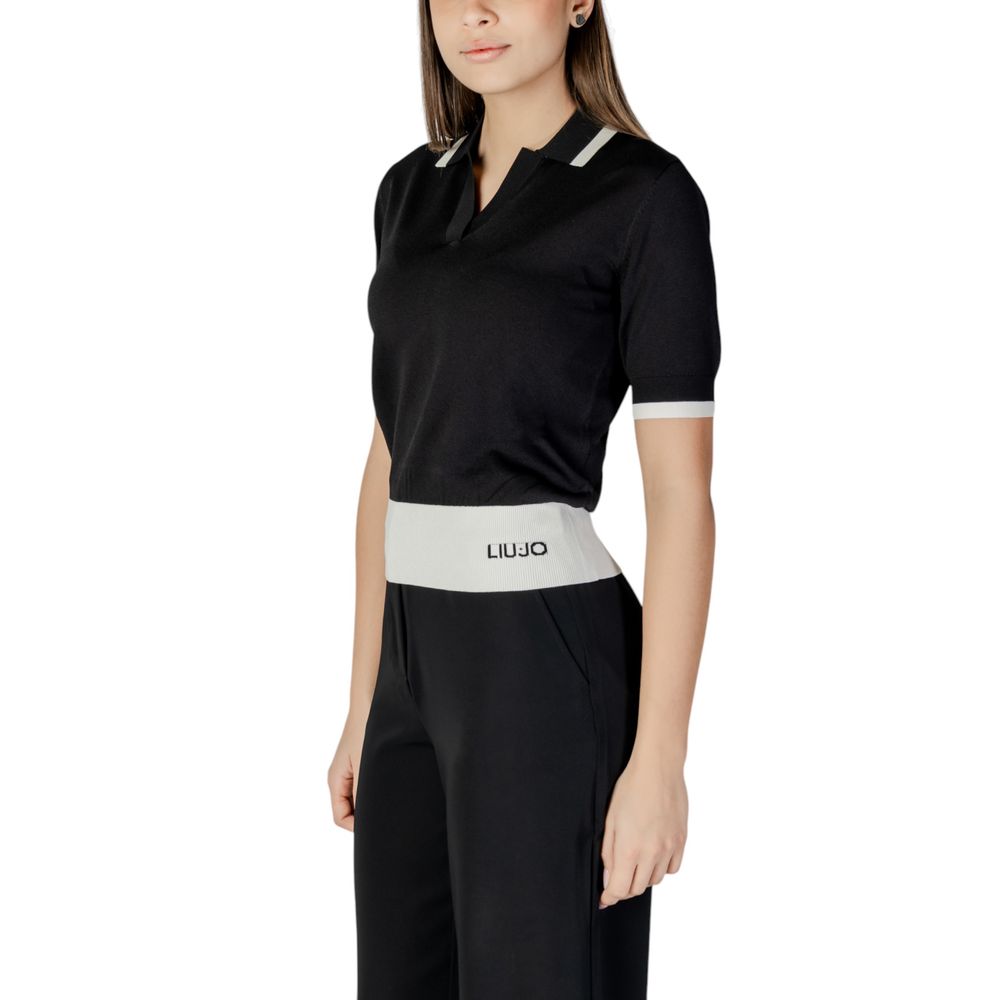 Liu Jo Black And White Viscose Sweater