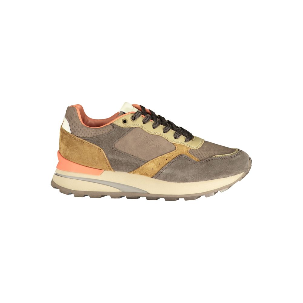 Blauer brauner Herren-Sneaker aus Polyethylen
