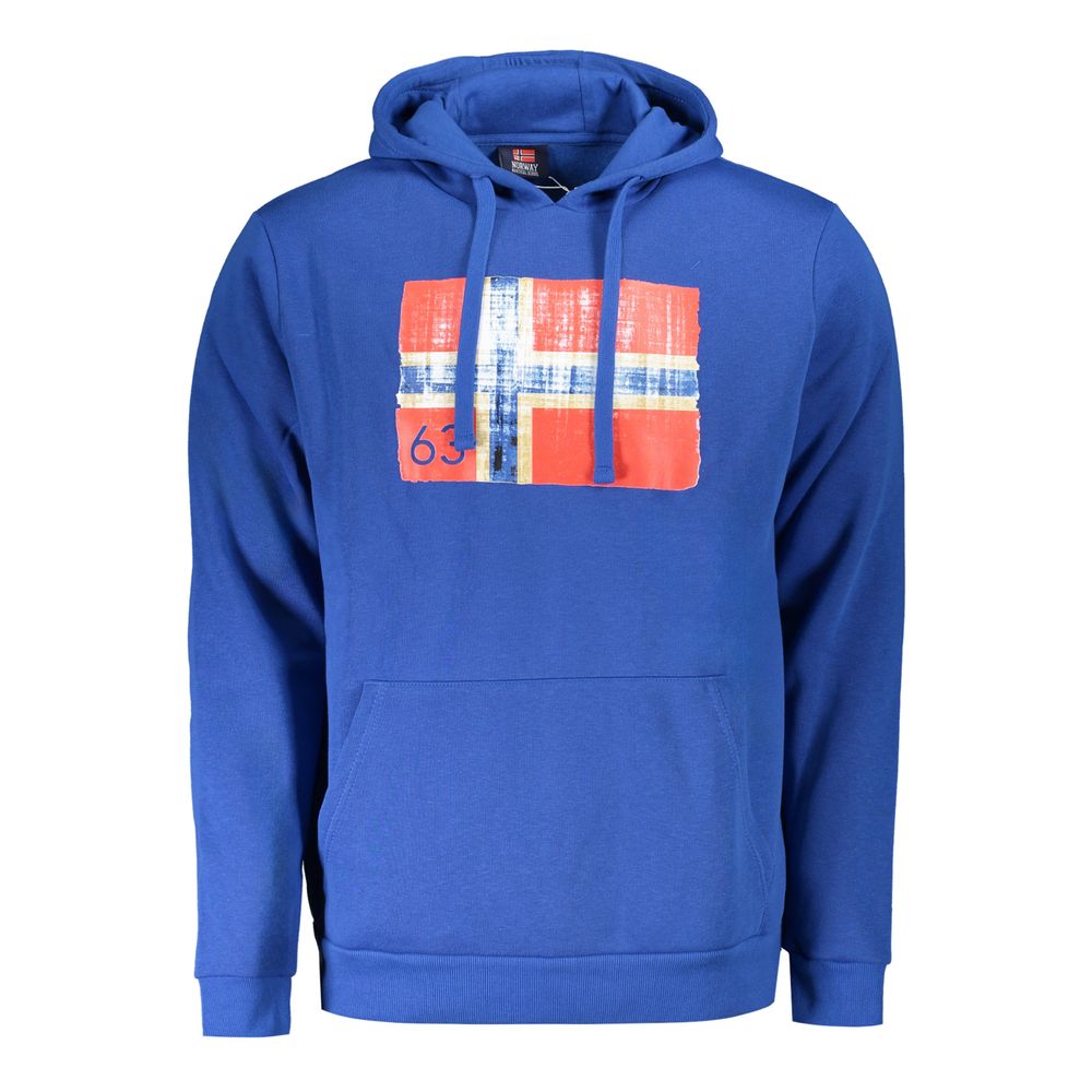 Norwegen 1963 Blauer Baumwollpullover für Herren